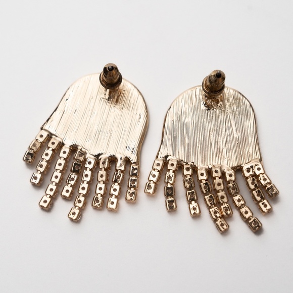 Halloween Rhinestone Ghost Earrings. - Picture 3 of 7